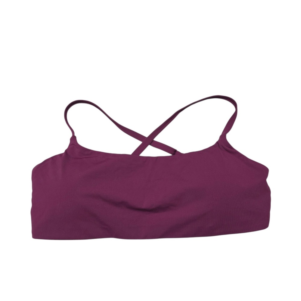 CRZ YOGA Sports‎ Bra Women M Purple Strappy Low Impact Yoga Gym Top